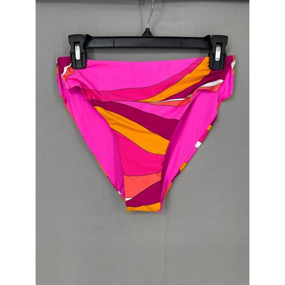 Trina Turk Swim Bottoms Womens 4 Pink High Waist New With Tags - Picture 1 of 6
